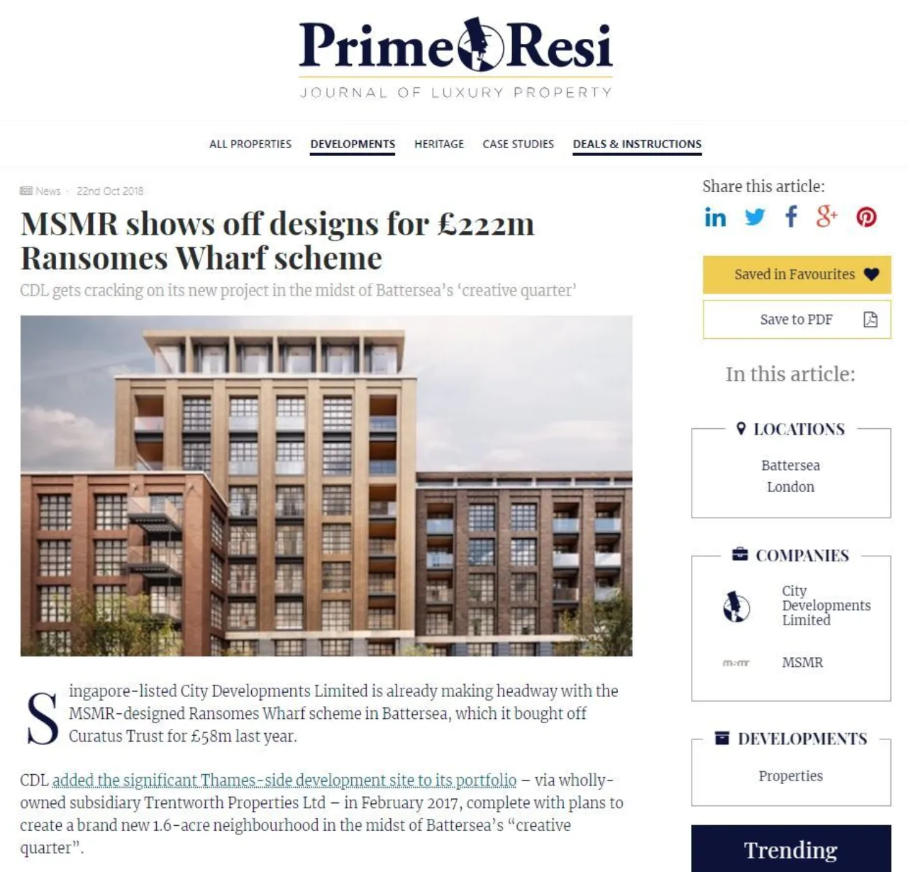 A new neighbourhood for London